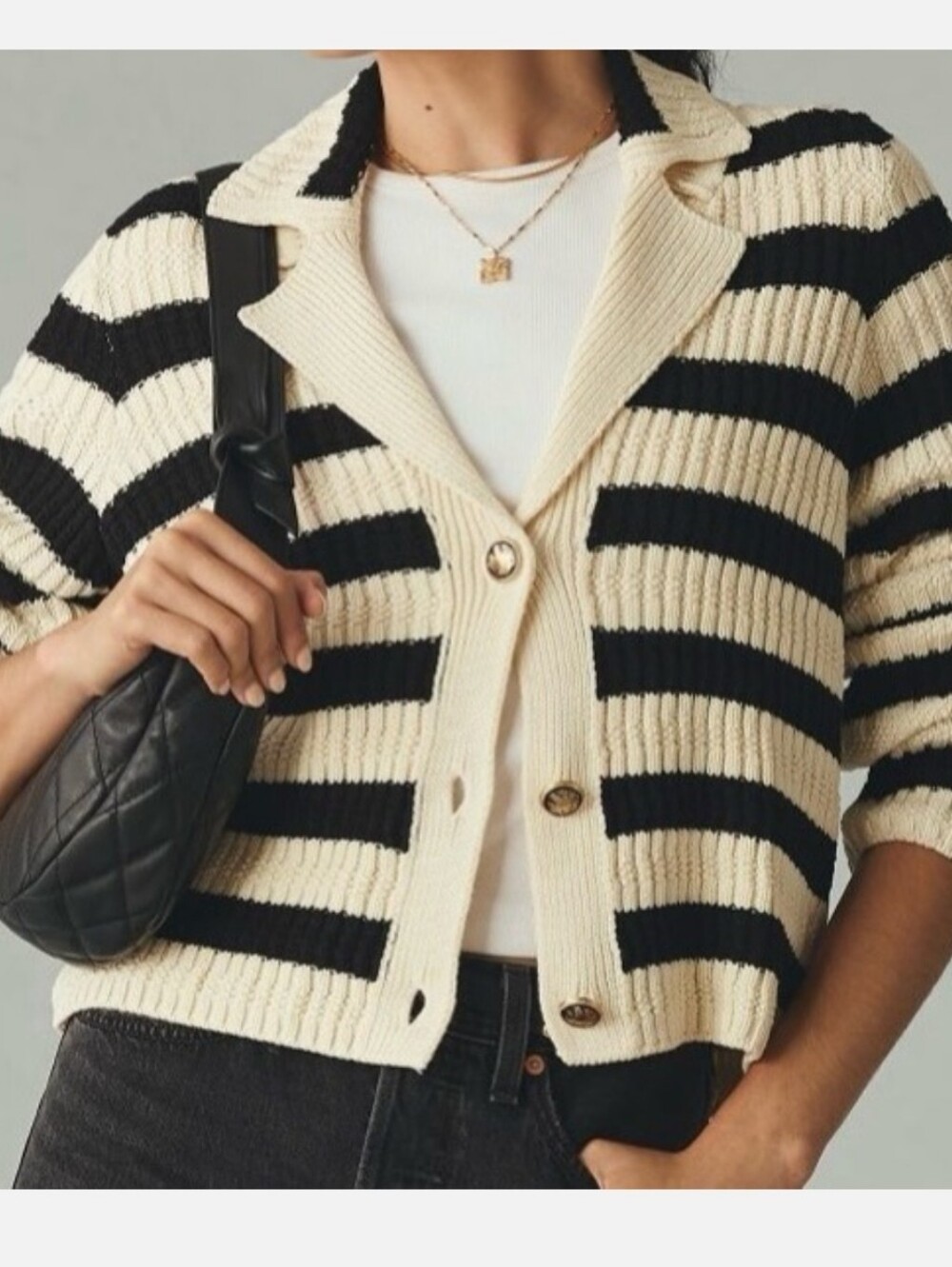 Maeve Greta Polo Cardigan Sweater